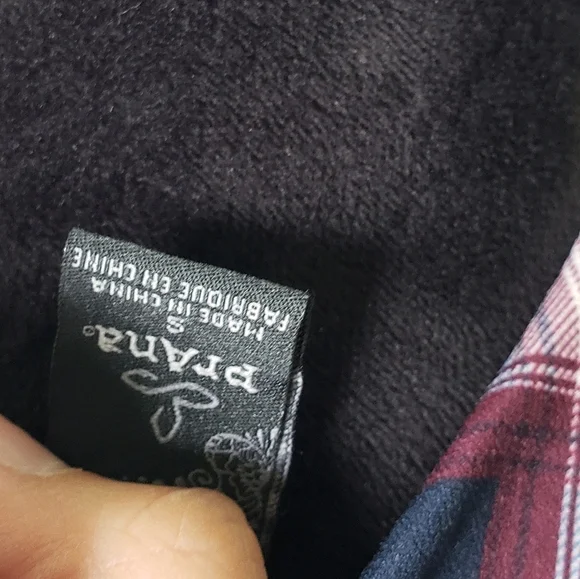 Prana Plaid Maroon Flint Maxi Tunic Size Small - Picture 10 of 11